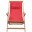 Image 1 vidaXL Chaise pliable de plage Tissu et cadre en bois Rouge