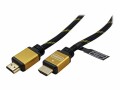 Roline GOLD HDMI High Speed Kabel mit Ethernet, ST-ST, 10.0m