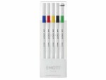 Uni Fineliner Emott Vivid 0.4 mm, 5er-Set, Strichstärke: 0.4