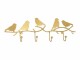 Tranquillo Wandhaken 4-fach, Vogel, Gold, 36 cm, Natürlich Leben