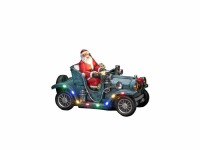 Konstsmide LED-Figur Weihnachtsmann im Auto, 16 cm, Betriebsart