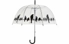 Esschert Design Schirm Vögel auf Draht Schwarz/Transparent, Schirmtyp