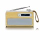 Lenco DAB+ Radio PDR-040 Bambus/weiss, Akku