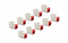 DeLock Keystone-Modul RJ45 zu LSA Cat.6A Rot, 10 Stück