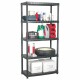 vidaXL Lagerregal 5-Tier Schwarz 91,5x45,7x185 cm Kunststoff