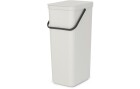 Brabantia Recyclingbehälter Sort & Go 40 l, Hellgrau, Material