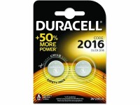 Duracell Knopfzelle Lithium CR2016 2 Stück, Batterietyp