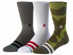 STANCE Socken The OG Camo 3er-Pack, Grundfarbe: Grau, Weiss
