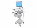 ERGOTRON Cart with LCD Pivot, LiFe Powered, 2 Tall