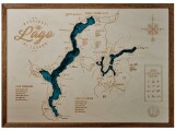 Swiss Wood Maps Bild Lago Maggiore A3 33.5 x 45.5 cm