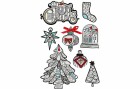 Creativ Company Weihnachtssticker 3D Weihnachtliche Motive, 1 Blatt