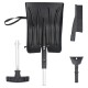 vidaXL Schneeschaufel-Set 3-in-1 Schwarz Aluminium