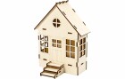 Creativ Company Mini-Haus 3D, Detailfarbe: Hellbraun, Material: Holz