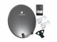 Satelliten TV Zubehör SAT Antenne Set Astra/Hotbird 2 Teilnehmer, 100 cm