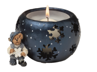 Boyds Bearstone - Elvin T Elfbeary Christmas Candle