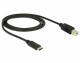 DeLock USB2.0 Kabel, C - B, 1m, SW, Typ