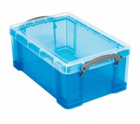USEFULBOX Boîte de plastique 9lt 68502706 transparent bleu, Pas
