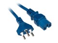 Diggelmann Apparatekabel C15/Typ12, 1.5m blau, H05VV-F 3G 1.0mm2