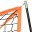 Bild 4 vidaXL Baseball-Netz Tragbar Orange Schwarz 183x182x183 cm Stahl