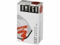 Omega Eckenklammer 100 Stück, Rot metallic, Verpackungseinheit