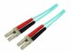 StarTech.com - 3m Aqua OM4 Duplex Multimode Fiber Optic Cable- 50/125 - LC/LC