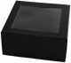 ELCO      Geschenkbox m. grossem Fenster - 82115.11  schwarz, 22x22x10cm     5 Stk.