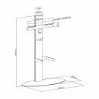 Roline LCD-/TV-Ständer, silber, bis 40kg