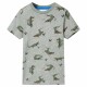 Kinder-T-Shirt Helles Khaki Melange 140