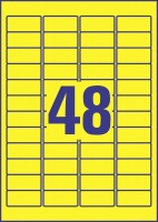AVERY ZWECKFORM Etiketten 45,7x21,2mm L6041-20 gelb 960Stk./20Bl., Kein