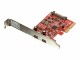 Lindy - 2 Port USB 3.1 Type C Card, PCIe, with Standard & Low Profile Backplates