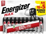 Energizer Batterie Max AA 15+5 Stück, Batterietyp: AA