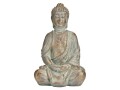 G. Wurm Dekofigur Buddha sitzend 30 cm, Polyresin, Natürlich