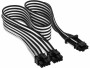 Corsair Premium 12+4-Pin 12VHPWR 600 W Kabel Schwarz Weiss