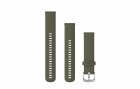 GARMIN Schnellwechsel-Armband 20 mm, Silikon, Farbe: Grün, Silber
