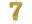 Amscan Zahlenkerze Nummer 7, 1 Stück, Detailfarbe: Gold, Packungsgrösse: 1 Stück, Motiv: Zahlen, Anlass: Geburtstag