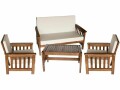 Innovesta Loungeset Lola, Dunkelbraun, 4 Sitzplätze, Material: Holz