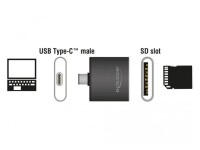 DeLock USB Type-CÃ– SDHC / SDXC UHS-II / MMC