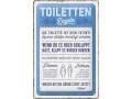 Nostalgic Art Schild Toiletten-Regeln 20 x 30 cm, Metall, Motiv