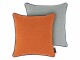 Remember Kissen Peanut 45 x 45 cm, Orange/Grau, Kissentyp