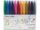 pentel Fasermaler Brush Sign Pen 12 Stück, Mehrfarbig, Set