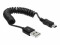 Bild 0 DeLock USB 2.0-Spiralkabel USB A - Mini-USB B