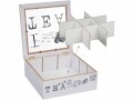 relaxdays Teebeutel-Box Grau/Weiss, Detailfarbe: Weiss, Grau, Anzahl