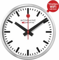 MONDAINE Wanduhr stop2go 250mm MSM.25S11 weiss, WiFi, Ausverkauft