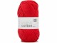 Rico Design Wolle Creative Cotton Aran 50 g, Rot, Packungsgrösse