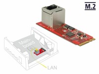 DeLock Netzwerkkarte, M.2 Key A+E , 1Gbps LAN