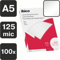 IBICO Laminiertasche A5 627322 matt, 125my 100 Stk, Kein