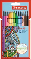 STABILO Fasermaler Pen 68 1mm 6812-7 12 Stück, farbig