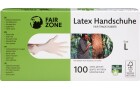 Fair Zone Einweghandschuh Latex L 100 Stück, Grösse: L