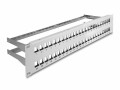 DeLock Patchpanel Keystone 48 Port 2 HE 19" Rack