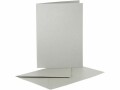 Creativ Company Blankokarte und Couvert Silber, 10 Stück, Papierformat